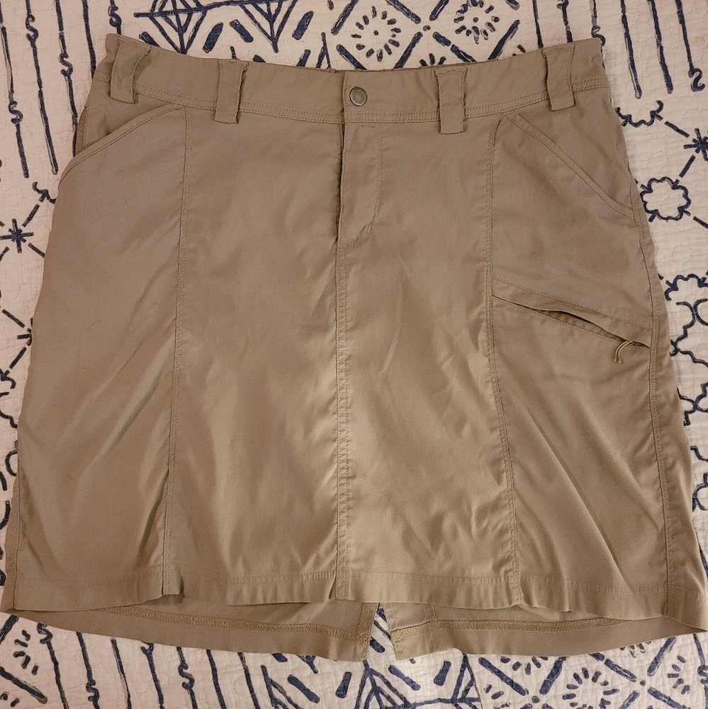 Dry on the Fly Skort - Khaki Tan 18 POCKETS GALORE!